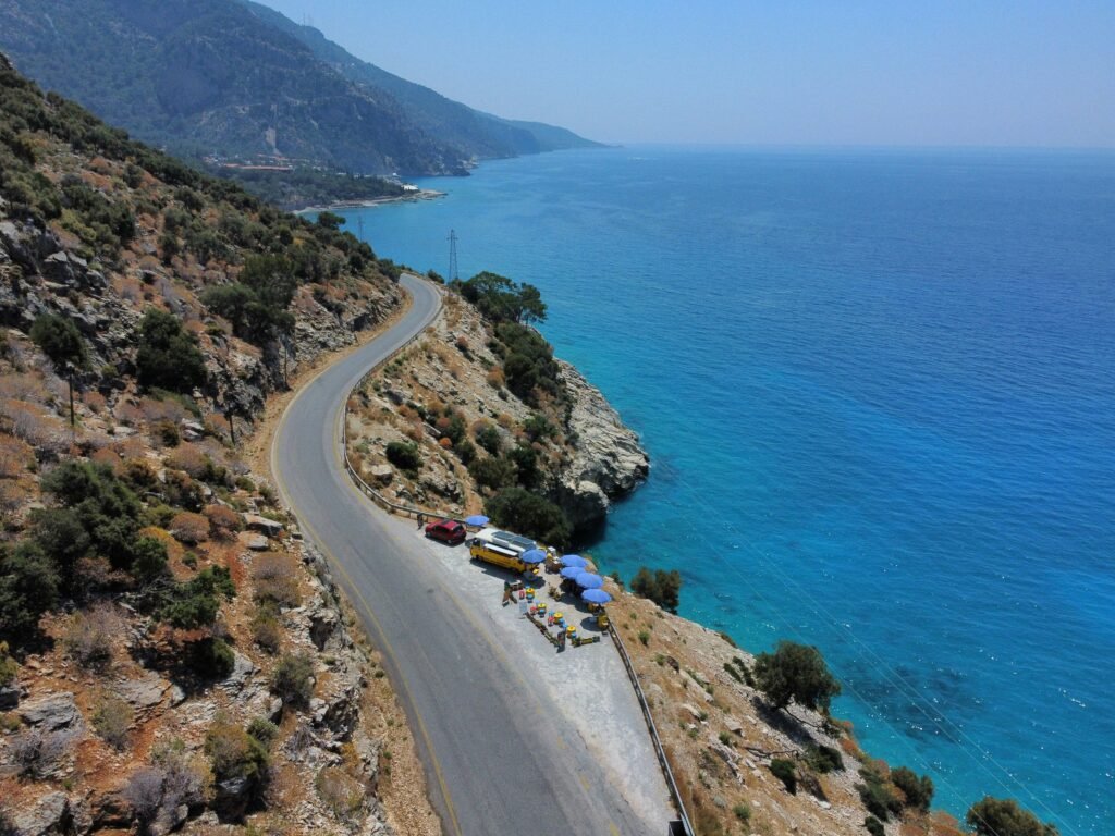 Wegen auto rijden Thassos