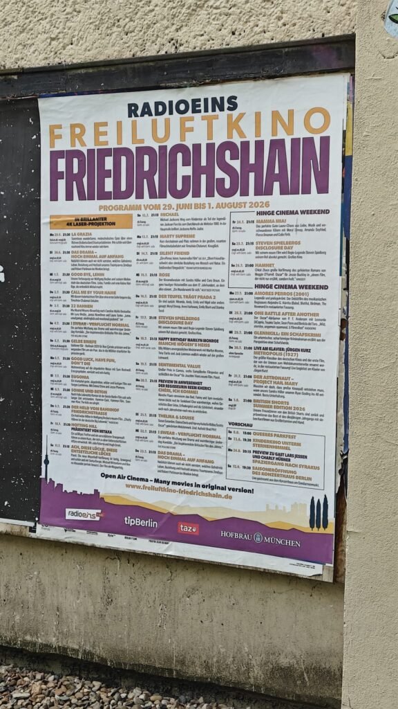 Freiluftkino Berlijn friedrichshain